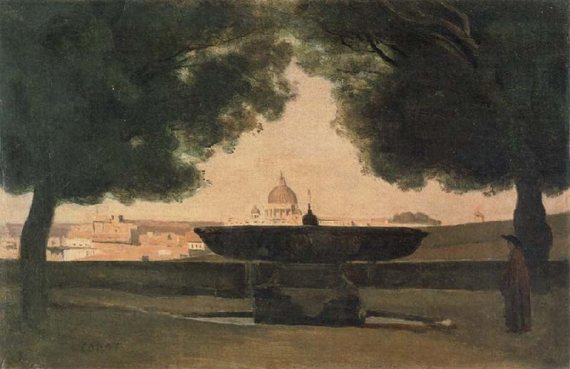 camille corot Fountain of the French Academy Germany oil painting art